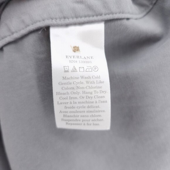 EVERLANE Gray Gathered Trench Coat Belted Size LARGE - Picture 6 of 7